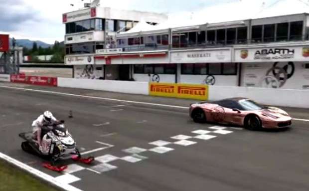 Motonieve vs Ferrari