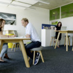 Self-learning rooms offer a learning environment close to workplaces. A balance will be created between retreat possibilities in quiet islands and the possibility for quick communication and networking within the team.