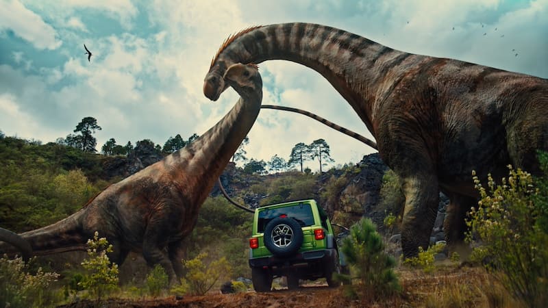 Campaña Jurassic World Rebirth de Jeep