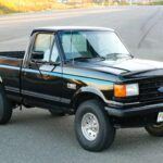 A principios de los 90, Ford lanzó la edición especial “Nite” de la F-150, una variante deportiva del modelo XLT Lariat. Con un diseño completamente negro y detalles llamativos como franjas multicolores y calcomanías de “Nite”, esta camioneta fue un guiño a los conductores jóvenes que buscaban una camioneta con estilo y rendimiento. Equipado con un motor V8 de 5.0L y suspensión deportiva, el Nite también presentaba ruedas de aleación, lo que le otorgaba una apariencia atlética. Con una producción estimada de entre 1,500 y 2,500 unidades, es una de las camionetas más raras de la serie F de Ford.