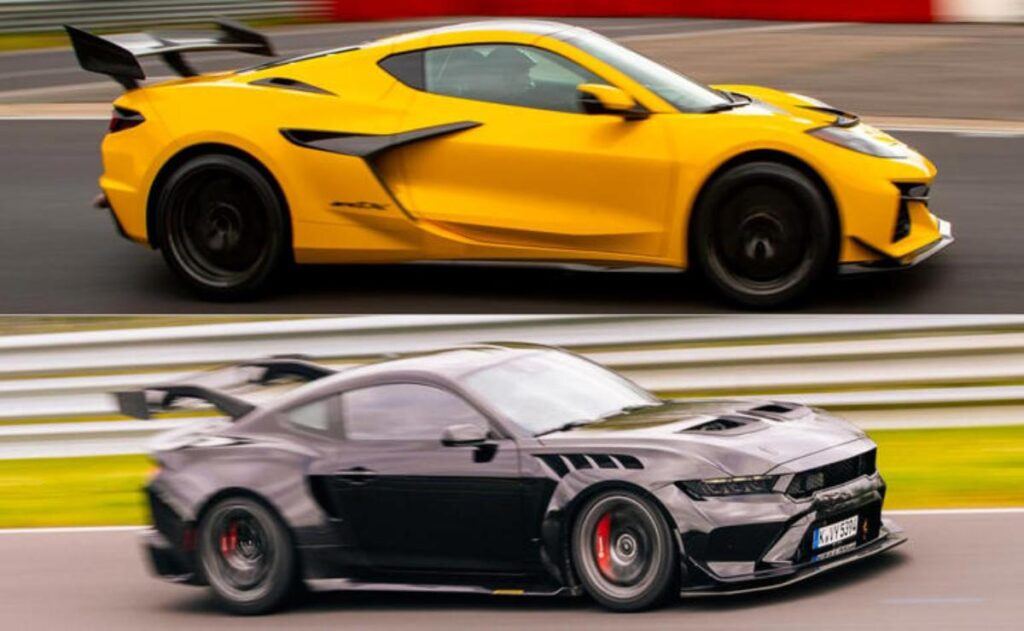 Chevrolet Corvette ZR1X vs Ford Mustang GTD en Nürburgring: ¿quién tiene realmente el récord?