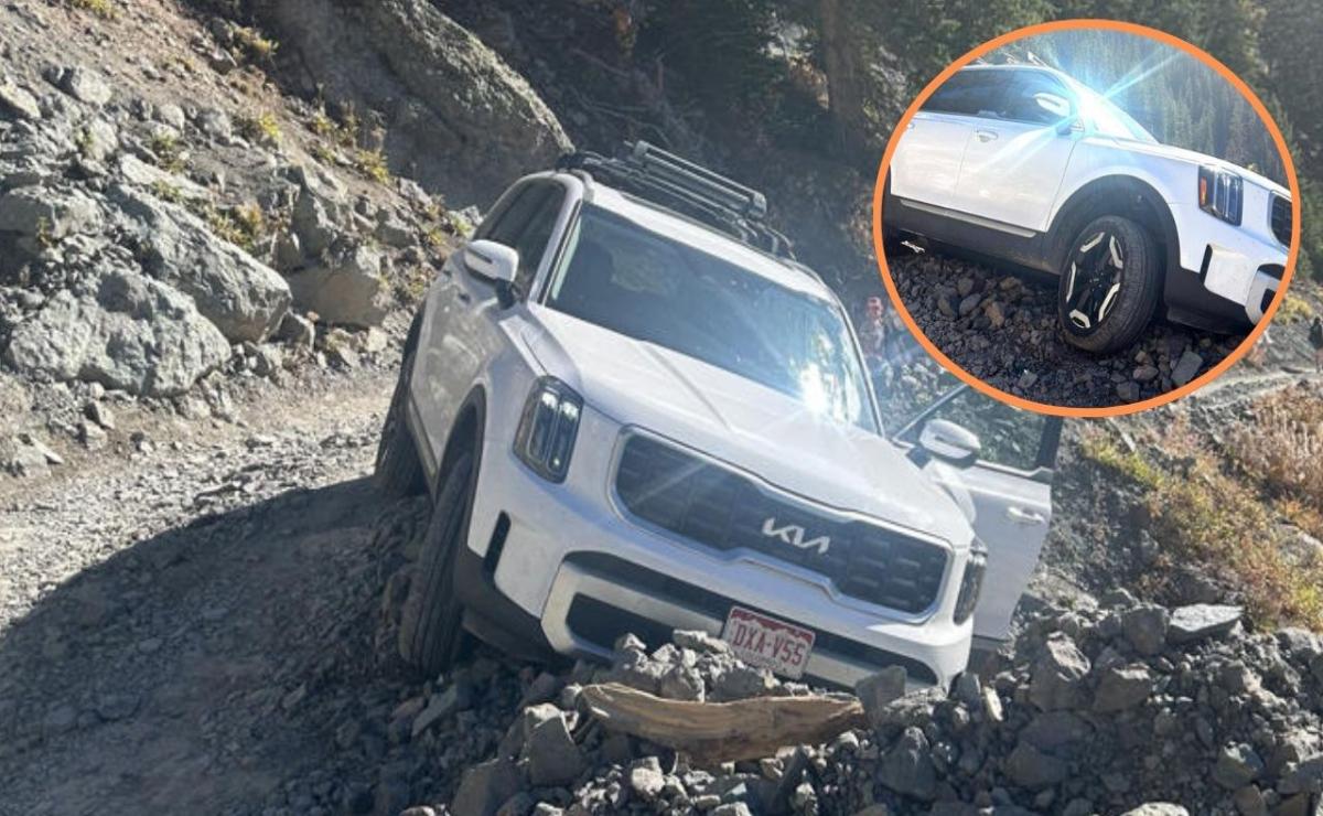 Kia Telluride se queda atascado en Black Bear Pass y termina en un gran desastre.