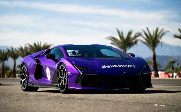 She drives a Lambo