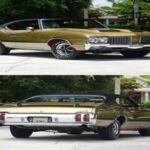 El paquete W-30 transformaba al 442 con su capó de fibra con ram-air y detalles como los pasos de rueda rojos. Todo en él comunicaba alto rendimiento y carácter competitivo.