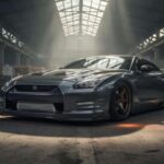 AMS Alpha reconstruye al GT-R más fuerte que nunca. Pensado para guerras de banco. Los turbos descargan furia constante. El AWD contradice sueños de drift. El titán despierta otra vez.
