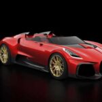 Never built but fully designed, the Veyron Barchetta was an open-cockpit speedster concept imagined in 2008. With no roof and only a minimal wraparound windscreen, it anticipated today’s ultra-exclusive hypercar speedsters. Based on the Veyron Grand Sport Vitesse, it would have used the 1,200-hp W16—but Bugatti ultimately decided the idea was too extreme to produce.