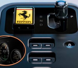 Ferrari Luce EV: llave de cristal y botones que suenan como el cerrojo de un rifle.