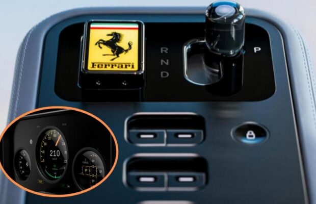 Ferrari Luce EV: llave de cristal y botones que suenan como el cerrojo de un rifle.