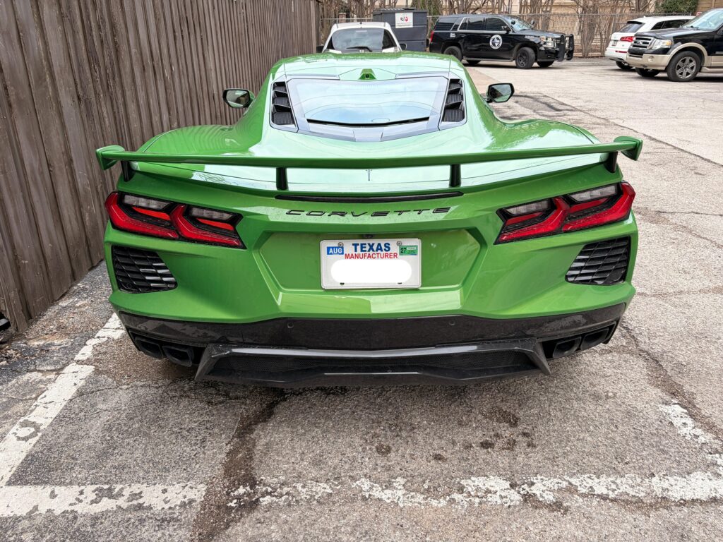 Trasera de un Corvette Stingray 2026