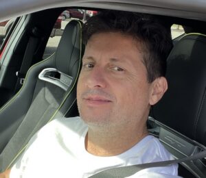 Marco Carvajal driving the Kia EV6