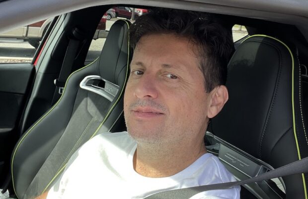 Marco Carvajal driving the Kia EV6