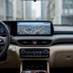 El interior incorpora un sistema de doble pantalla unificada, algo poco habitual en este segmento. Instrumentación digital y multimedia se combinan en un diseño moderno que eleva la percepción de calidad.