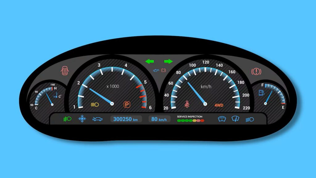 Odómetro El dispositivo que sirve para medir el kilometraje de un auto