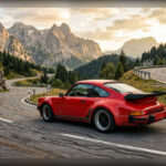 El Porsche 930 Turbo se ganó una reputación legendaria por su comportamiento impredecible al límite. Su motor turboalimentado entregaba la potencia de forma brusca y repentina, especialmente en mitad de una curva, provocando violentos episodios de sobreviraje. La combinación de un enorme peso sobre el eje trasero y una respuesta explosiva convirtió al 930 en uno de los Porsche más exigentes de conducir.