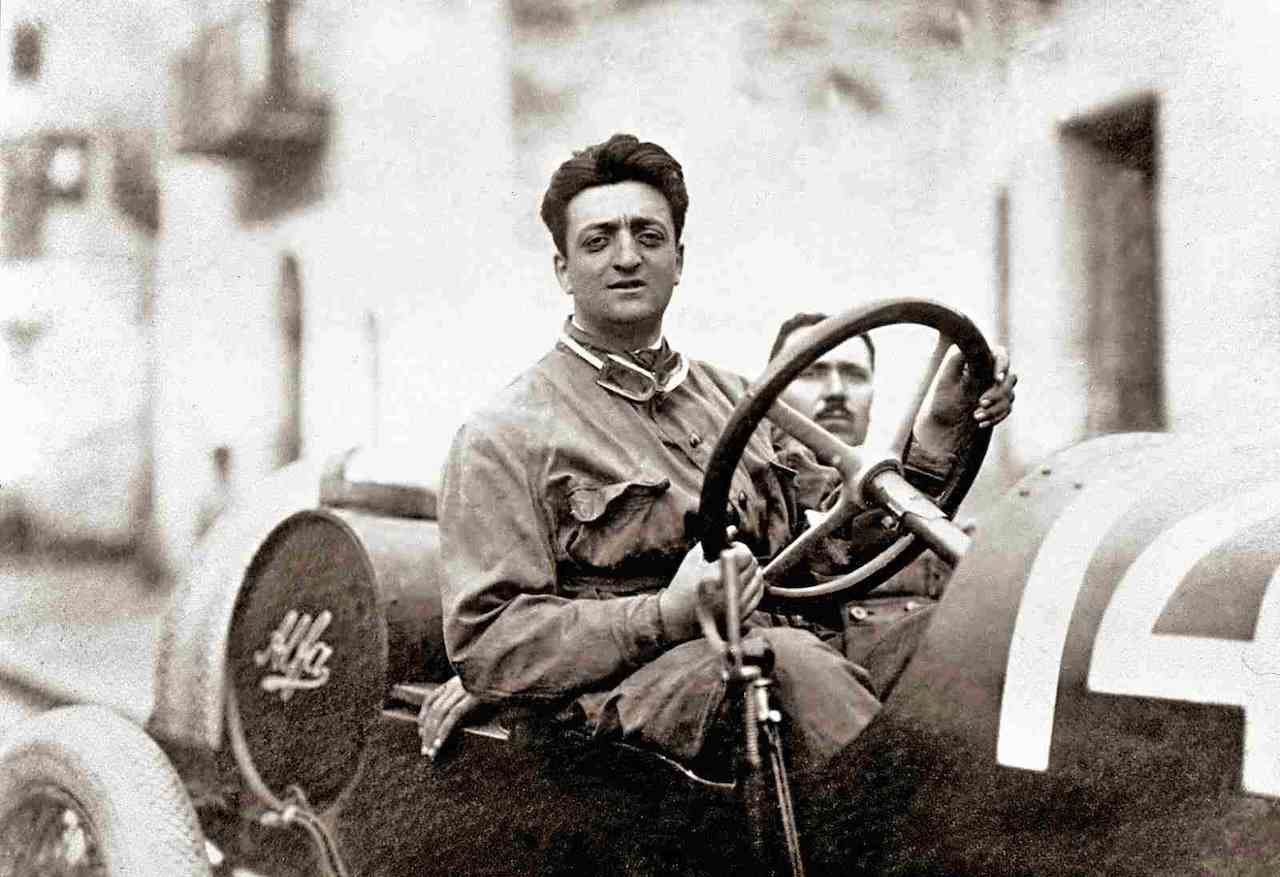 Enzo Ferrari at the Targa Florio 1920 Driving an Alfa Romeo 40-60 Racing Type